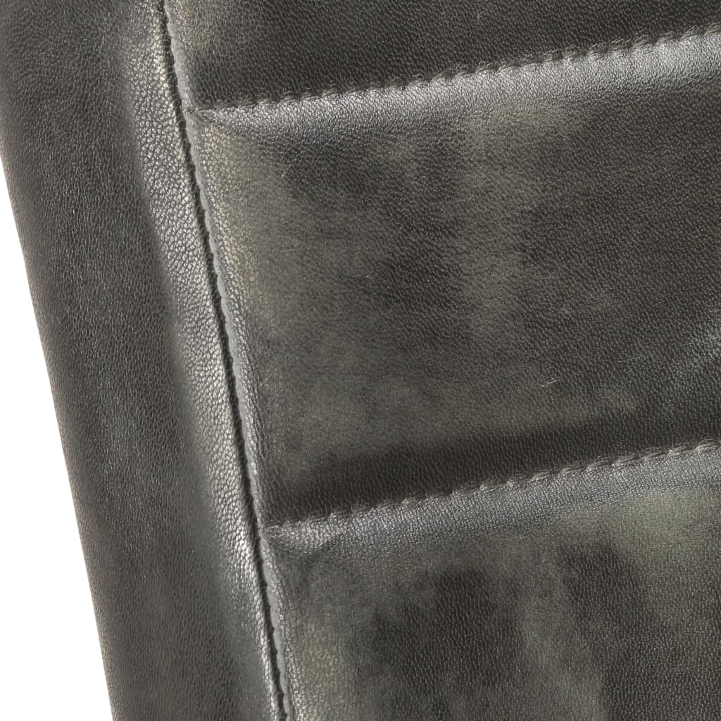 Eetkamerstoelen 2 st echt leer grijs is nu te koop bij PeponiXL, paradijselijk wonen!