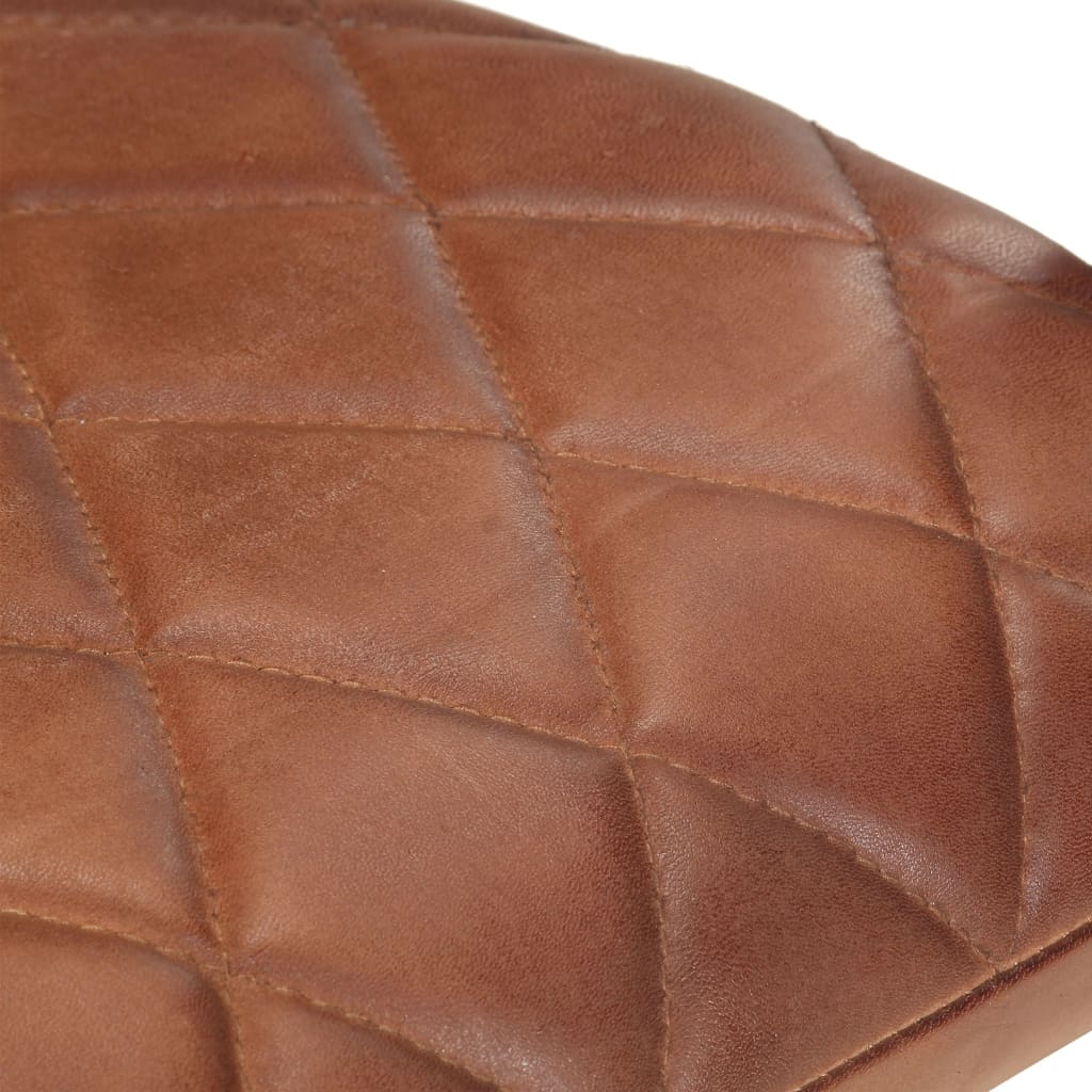 Eetkamerstoelen 2 st echt leer bruin is nu te koop bij PeponiXL, paradijselijk wonen!