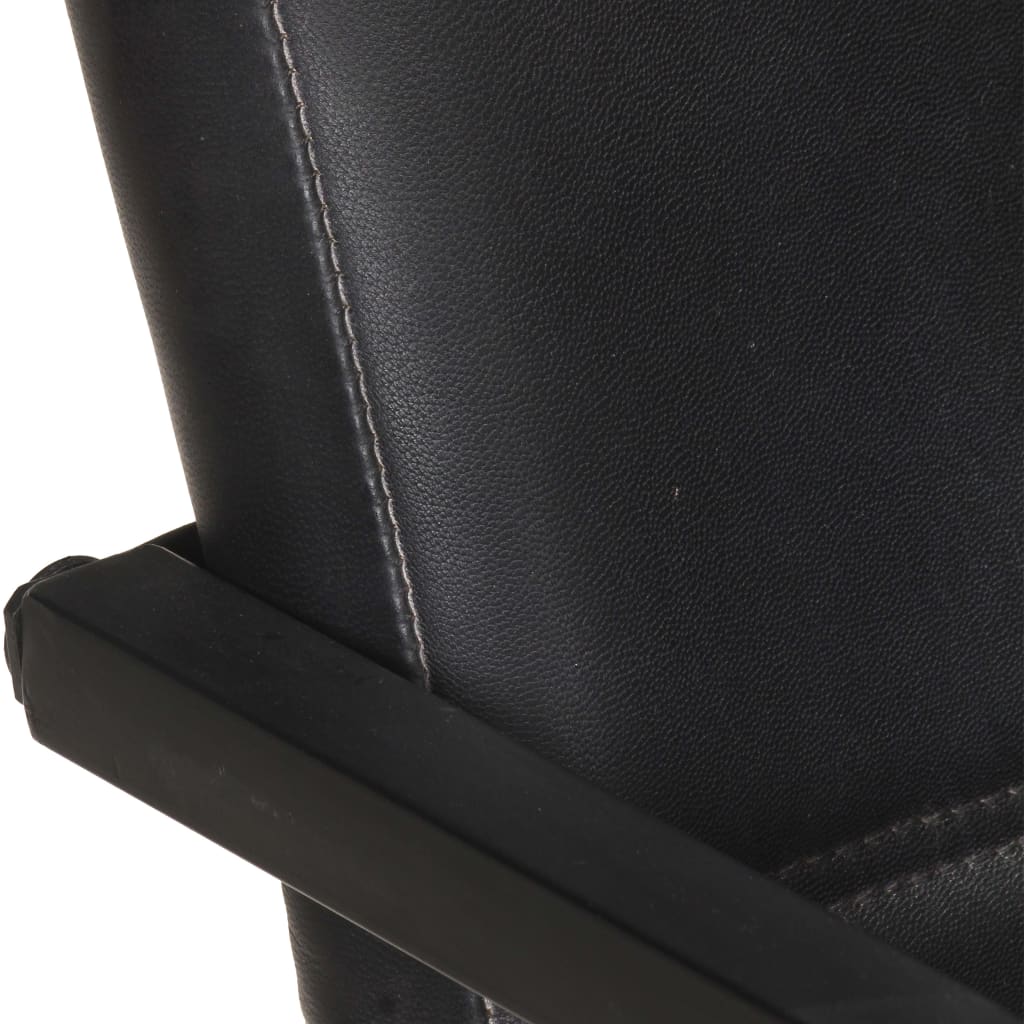 Eetkamerstoelen 2 st echt leer zwart is nu te koop bij PeponiXL, paradijselijk wonen!