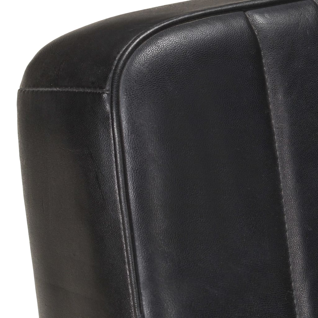 Fauteuil echt leer zwart is nu te koop bij PeponiXL, paradijselijk wonen!