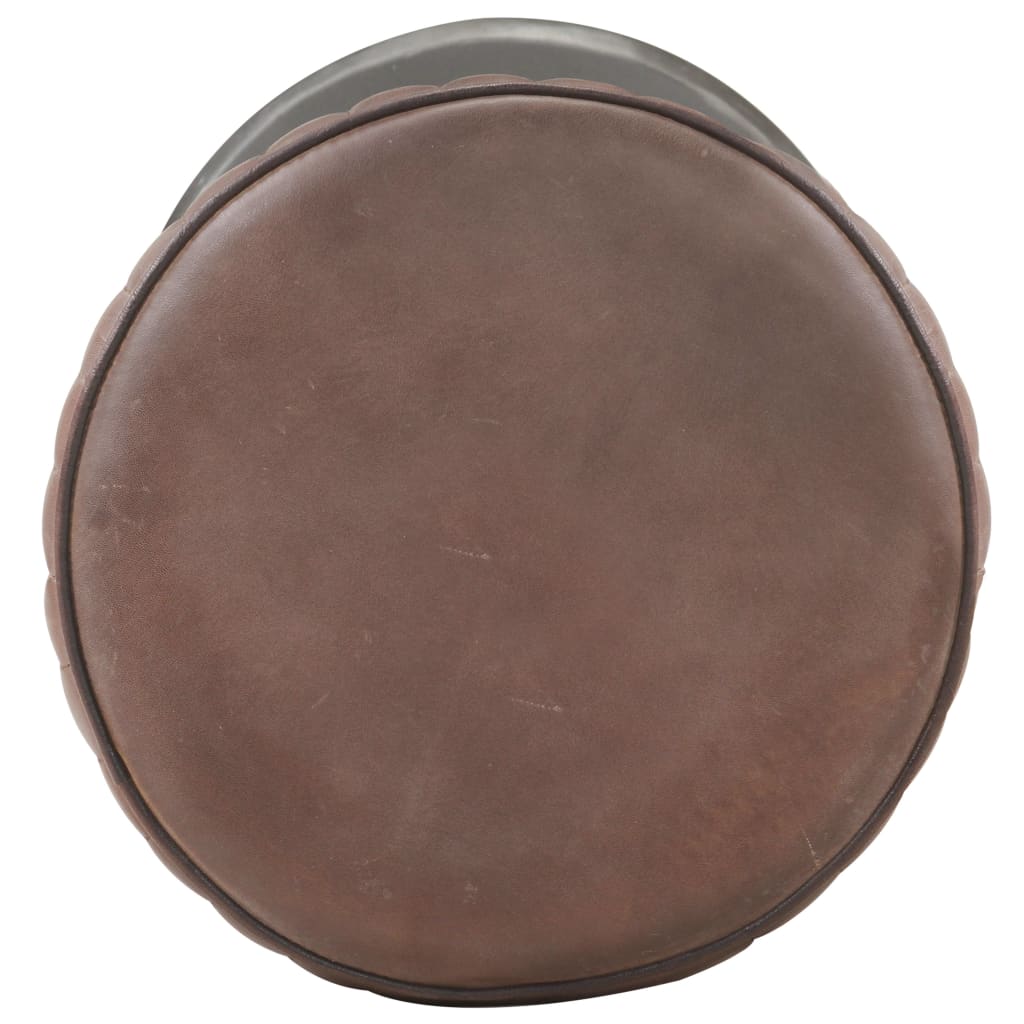 Barkruk echt leer verweerd bruin is nu te koop bij PeponiXL, paradijselijk wonen!