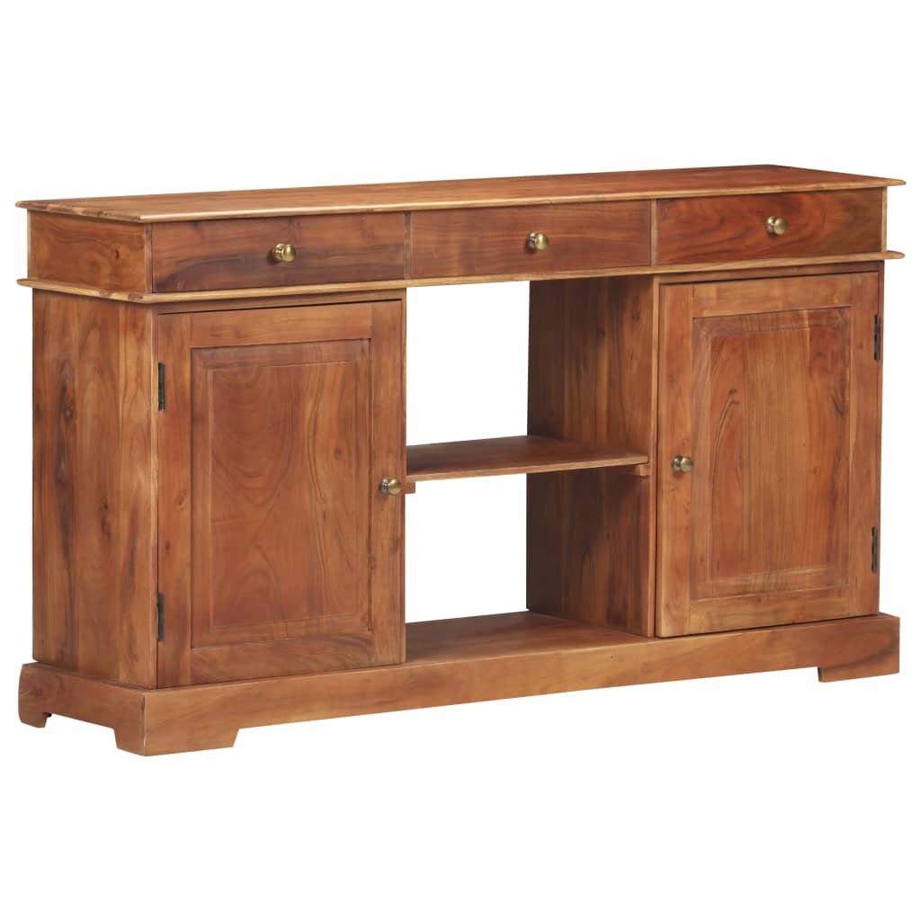 Dressoir 135x35x75 cm massief acaciahout is nu te koop bij PeponiXL, paradijselijk wonen!