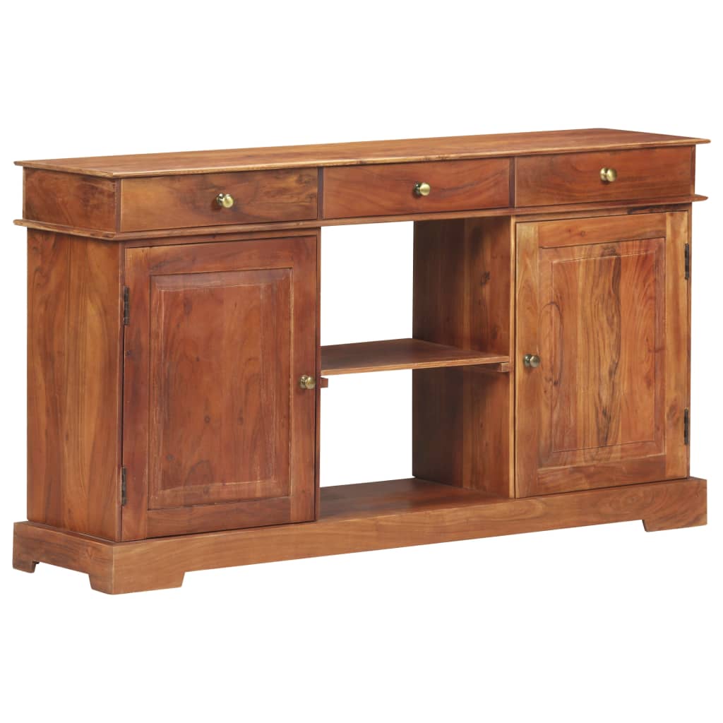 Dressoir 135x35x75 cm massief acaciahout is nu te koop bij PeponiXL, paradijselijk wonen!