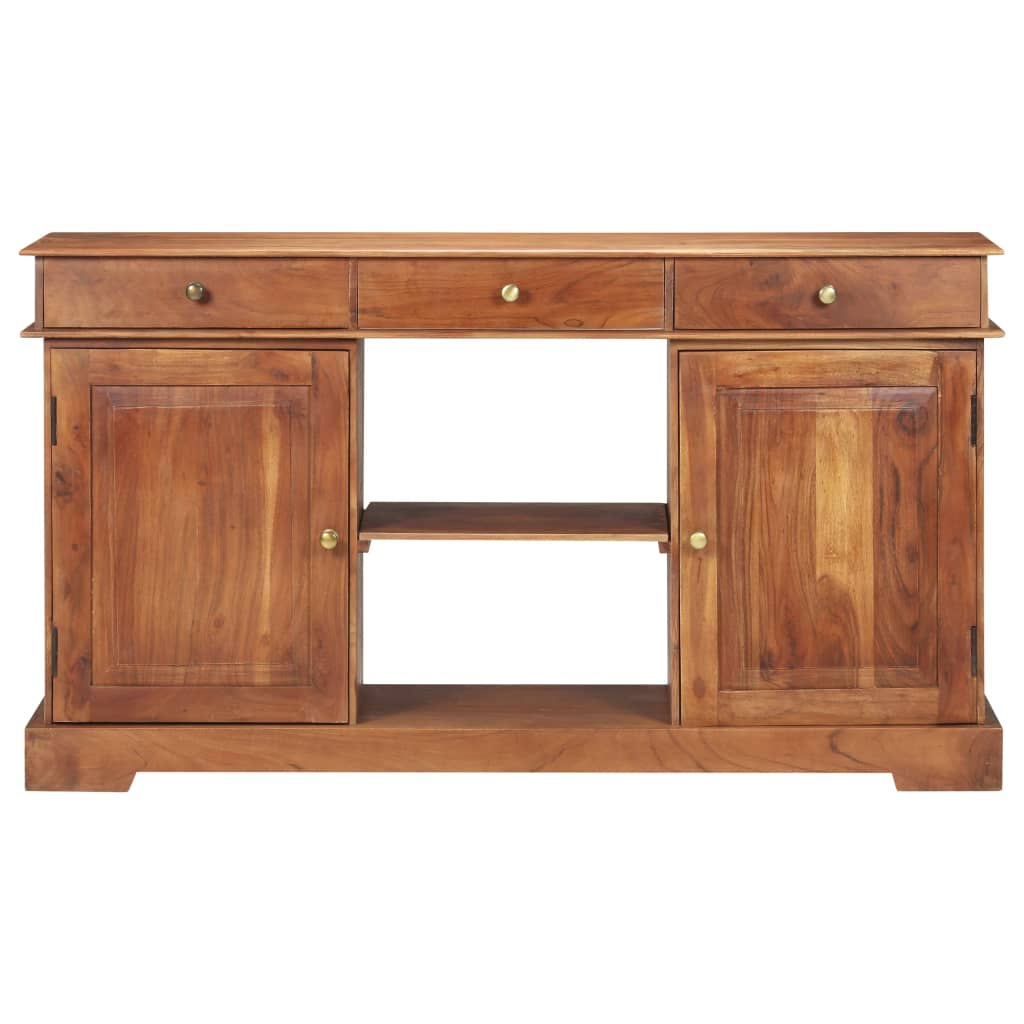Dressoir 135x35x75 cm massief acaciahout is nu te koop bij PeponiXL, paradijselijk wonen!