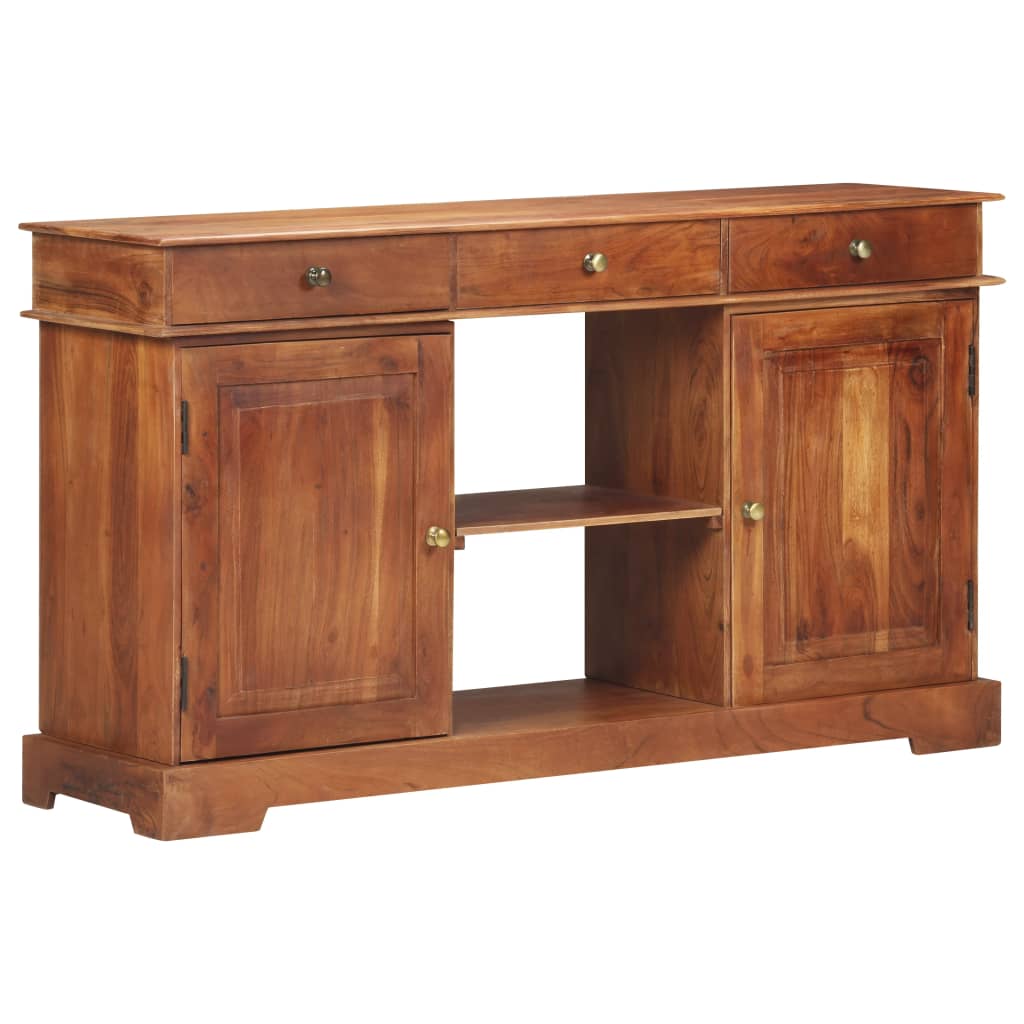Dressoir 135x35x75 cm massief acaciahout is nu te koop bij PeponiXL, paradijselijk wonen!
