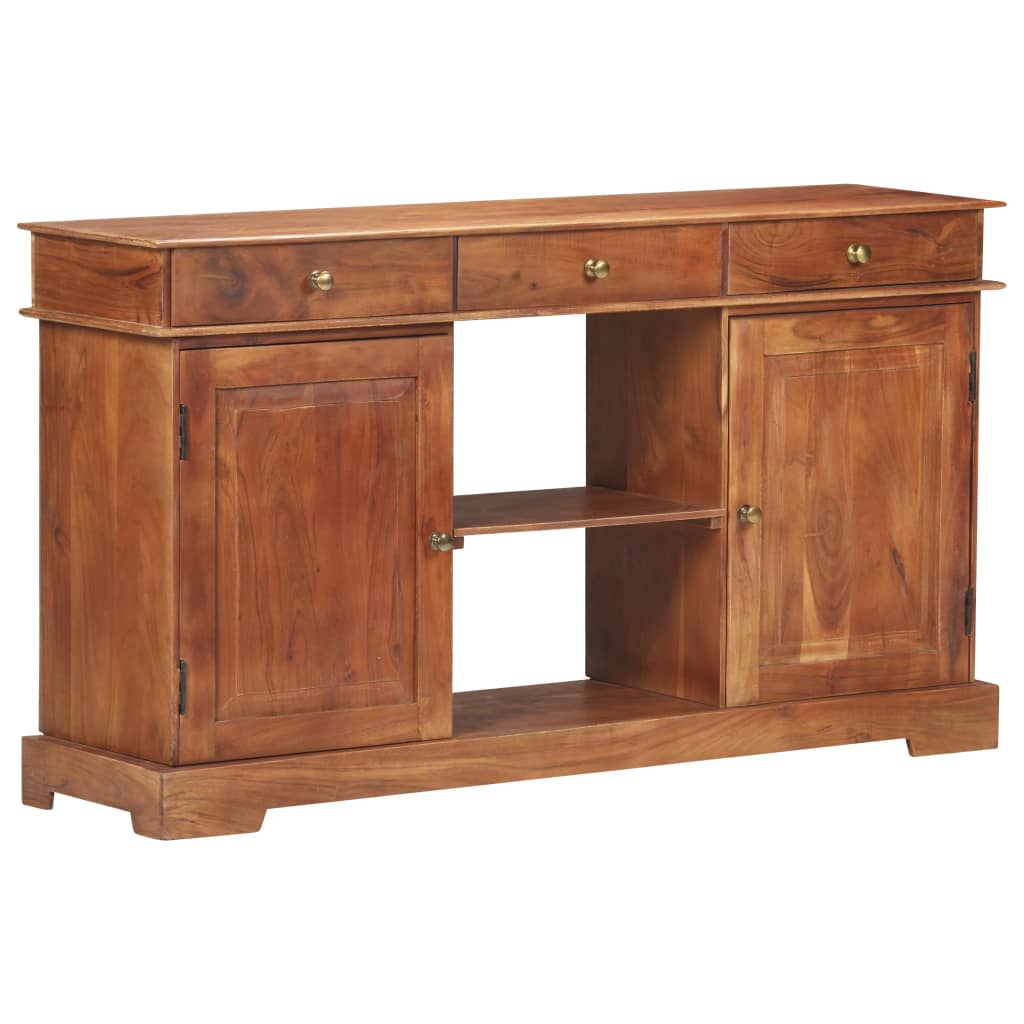 Dressoir 135x35x75 cm massief acaciahout is nu te koop bij PeponiXL, paradijselijk wonen!