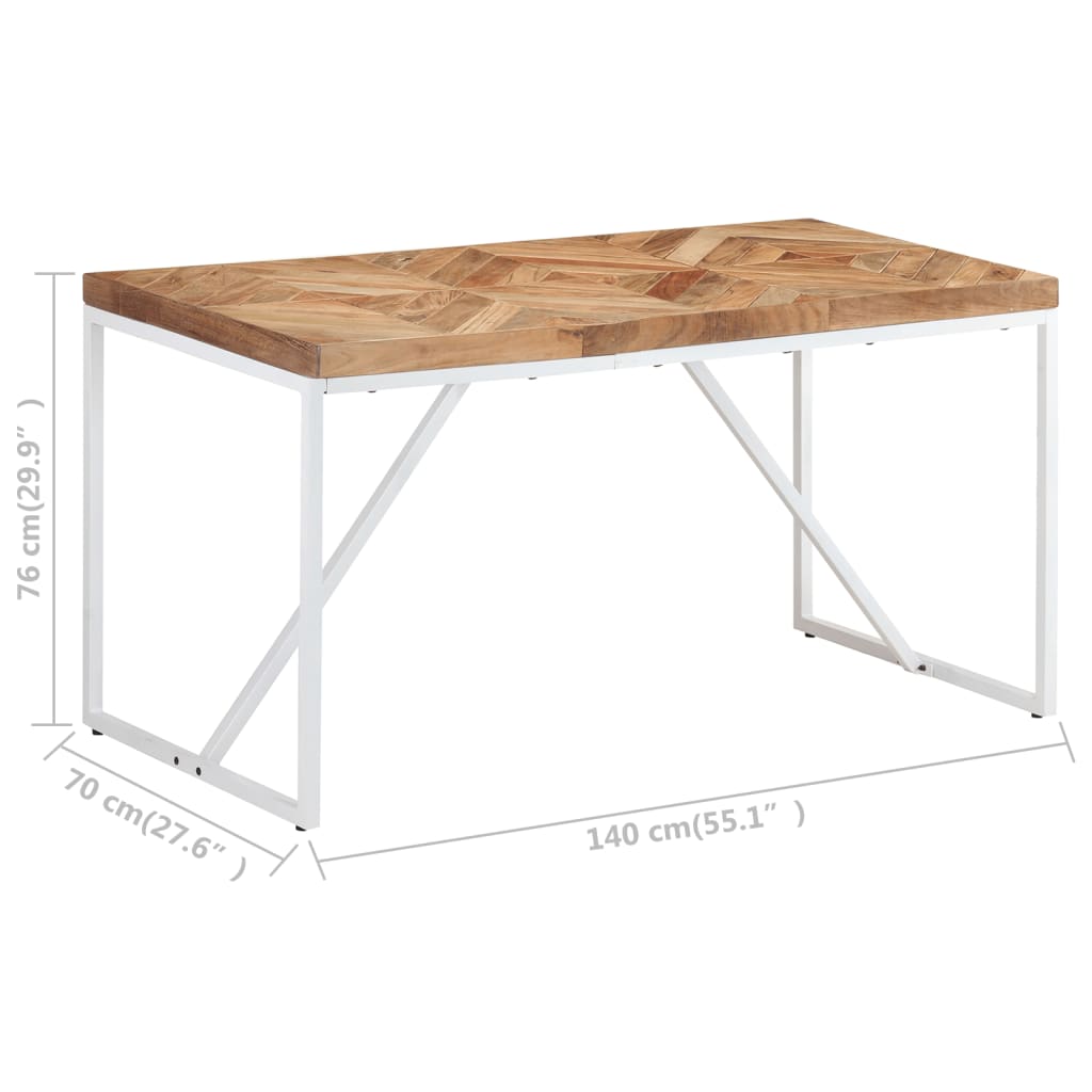 Eettafel 140x70x76 cm massief acaciahout en mangohout is nu te koop bij PeponiXL, paradijselijk wonen!