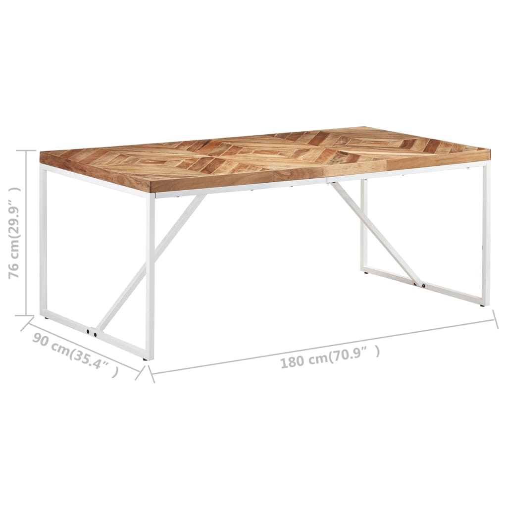 Eettafel 180x90x76 cm massief acaciahout en mangohout is nu te koop bij PeponiXL, paradijselijk wonen!