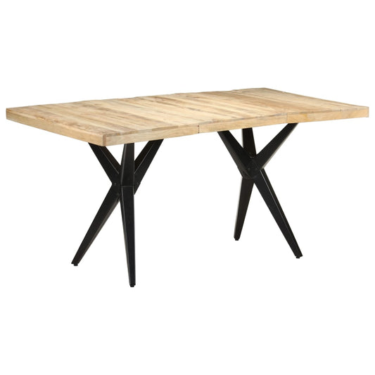 Eettafel 160x80x76 cm ruw mangohout is nu te koop bij PeponiXL, paradijselijk wonen!