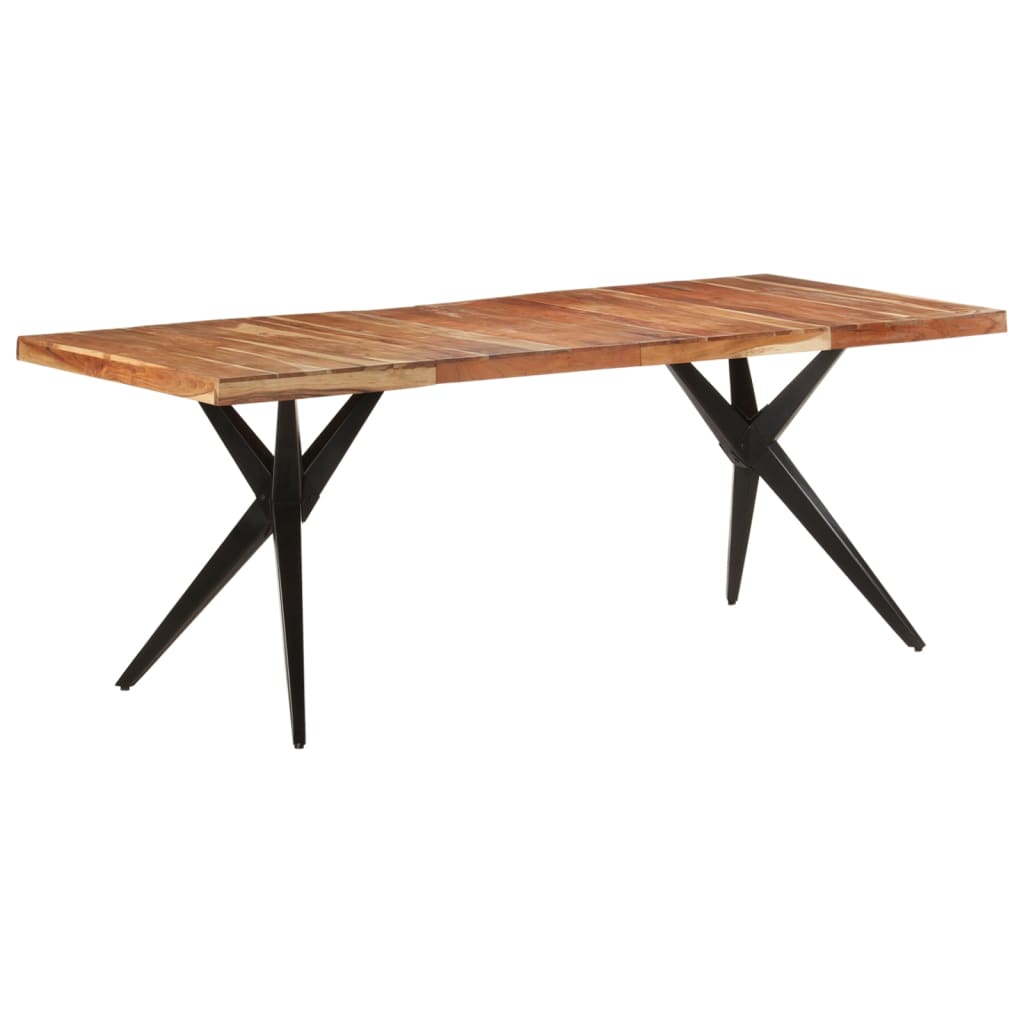 Eettafel 200x90x76 cm massief acaciahout is nu te koop bij PeponiXL, paradijselijk wonen!