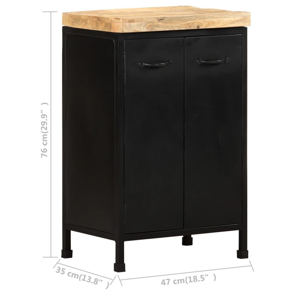 Dressoir 47x35x76 cm ruw mangohout is nu te koop bij PeponiXL, paradijselijk wonen!