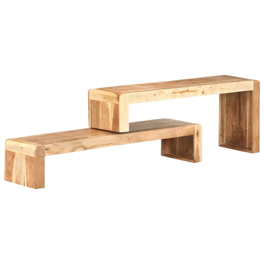 2-delig Tv-meubel massief acaciahout is nu te koop bij PeponiXL, paradijselijk wonen!