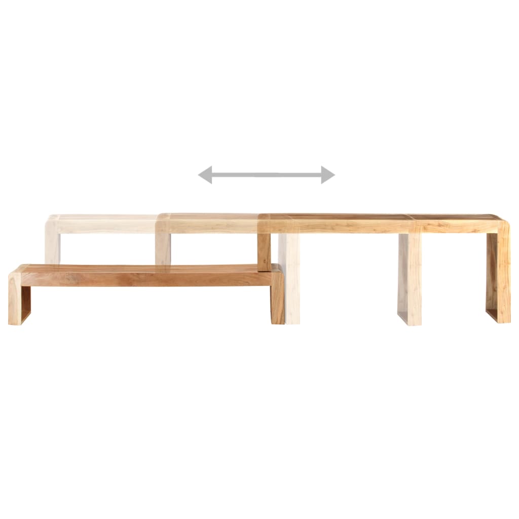 2-delig Tv-meubel massief acaciahout is nu te koop bij PeponiXL, paradijselijk wonen!