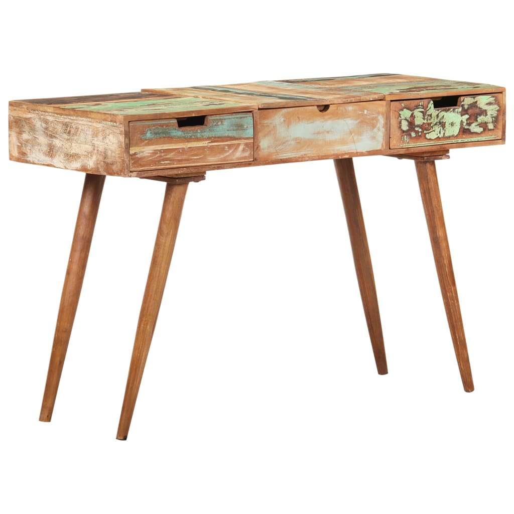 Kaptafel met spiegel 112x45x76 cm massief gerecycled hout is nu te koop bij PeponiXL, paradijselijk wonen!