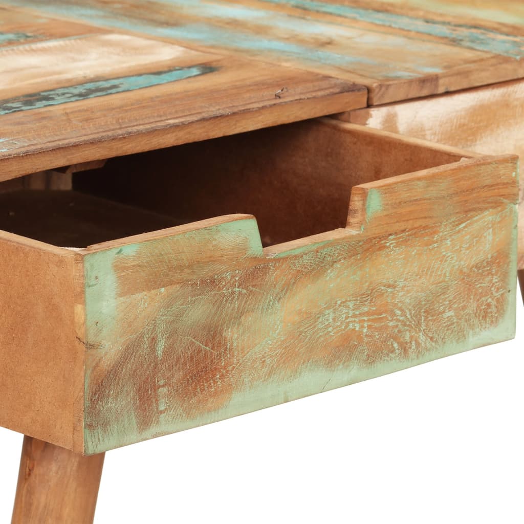 Kaptafel met spiegel 112x45x76 cm massief gerecycled hout is nu te koop bij PeponiXL, paradijselijk wonen!