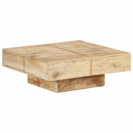 Salontafel 80x80x28 cm massief mangohout is nu te koop bij PeponiXL, paradijselijk wonen!