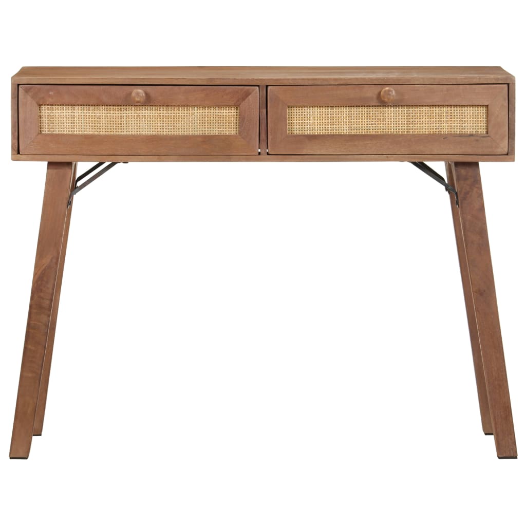 Wandtafel 100x35x76 cm massief mangohout is nu te koop bij PeponiXL, paradijselijk wonen!