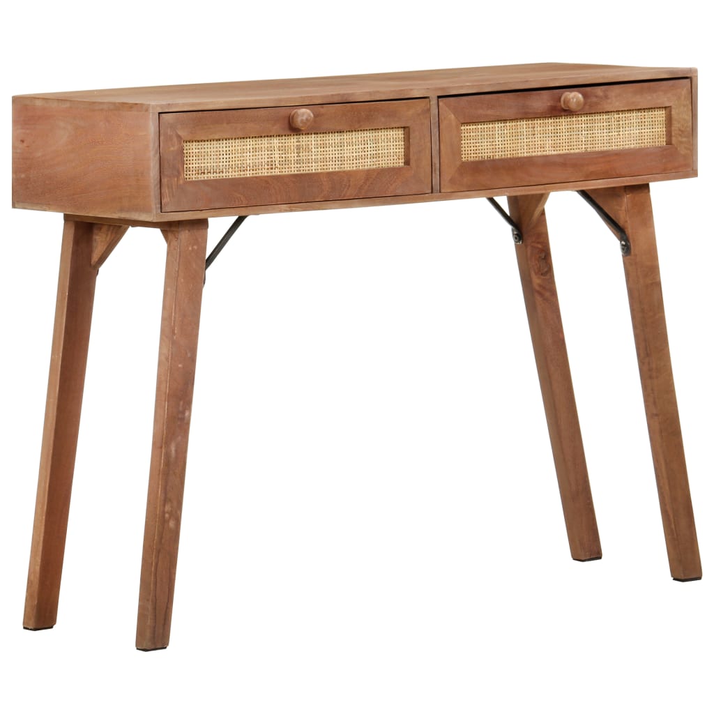 Wandtafel 100x35x76 cm massief mangohout is nu te koop bij PeponiXL, paradijselijk wonen!