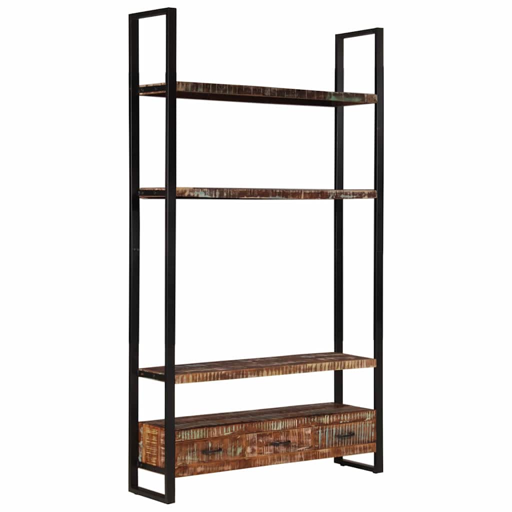 Boekenkast 118x30x200 cm massief gerecycled hout