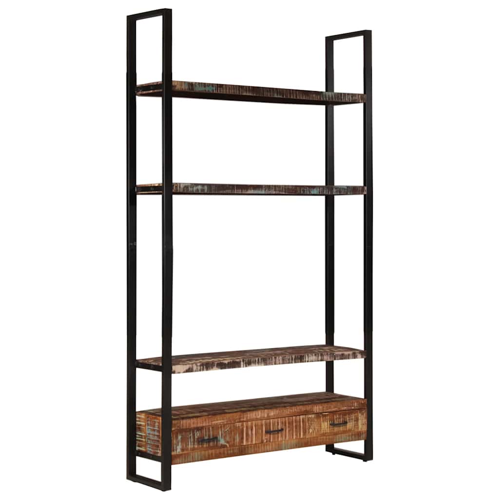 Boekenkast 118x30x200 cm massief gerecycled hout