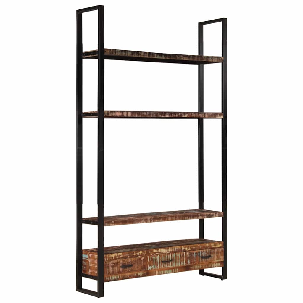 Boekenkast 118x30x200 cm massief gerecycled hout