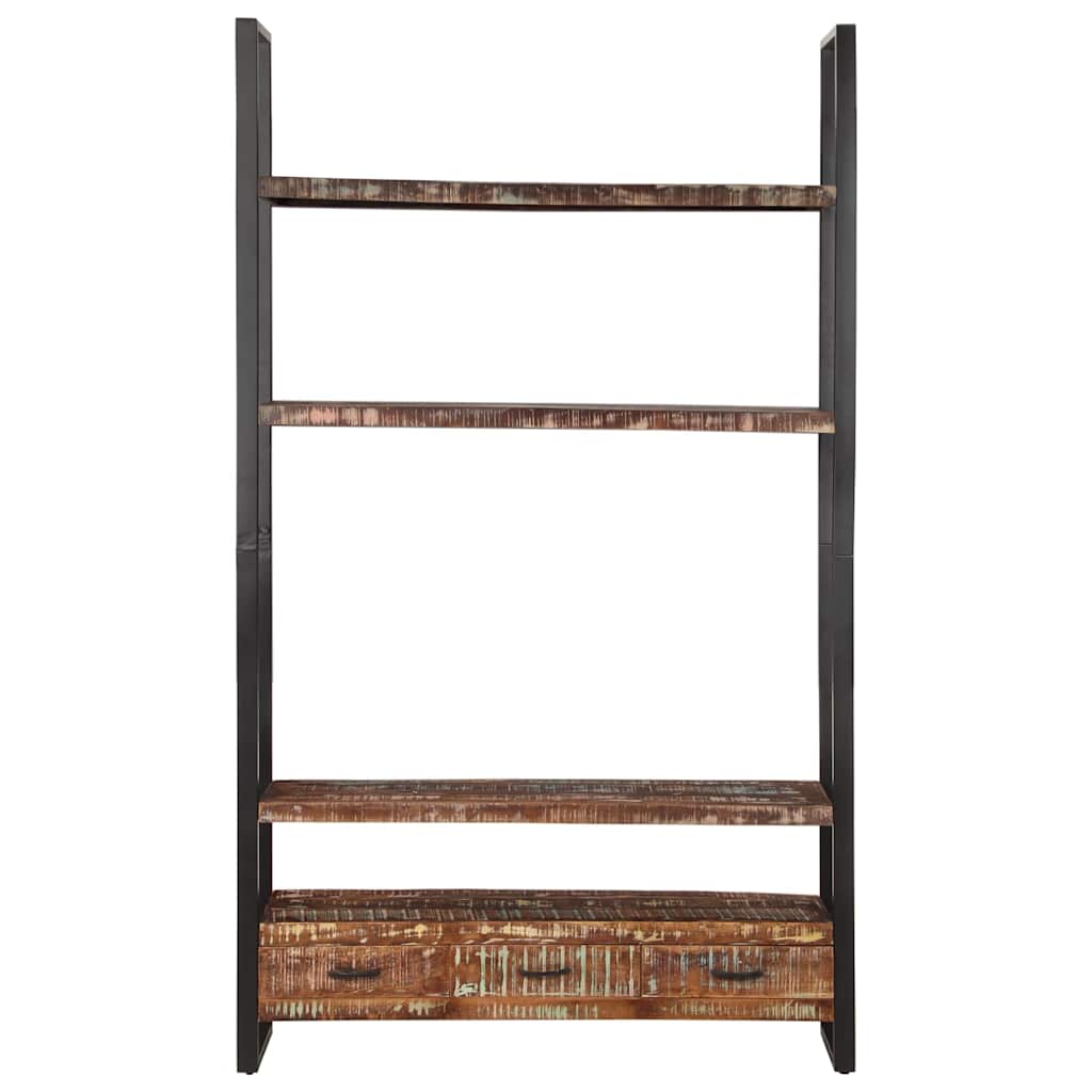 Boekenkast 118x30x200 cm massief gerecycled hout