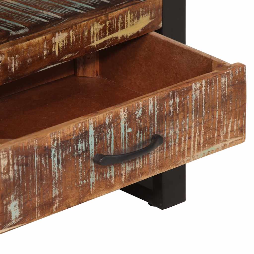 Boekenkast 118x30x200 cm massief gerecycled hout
