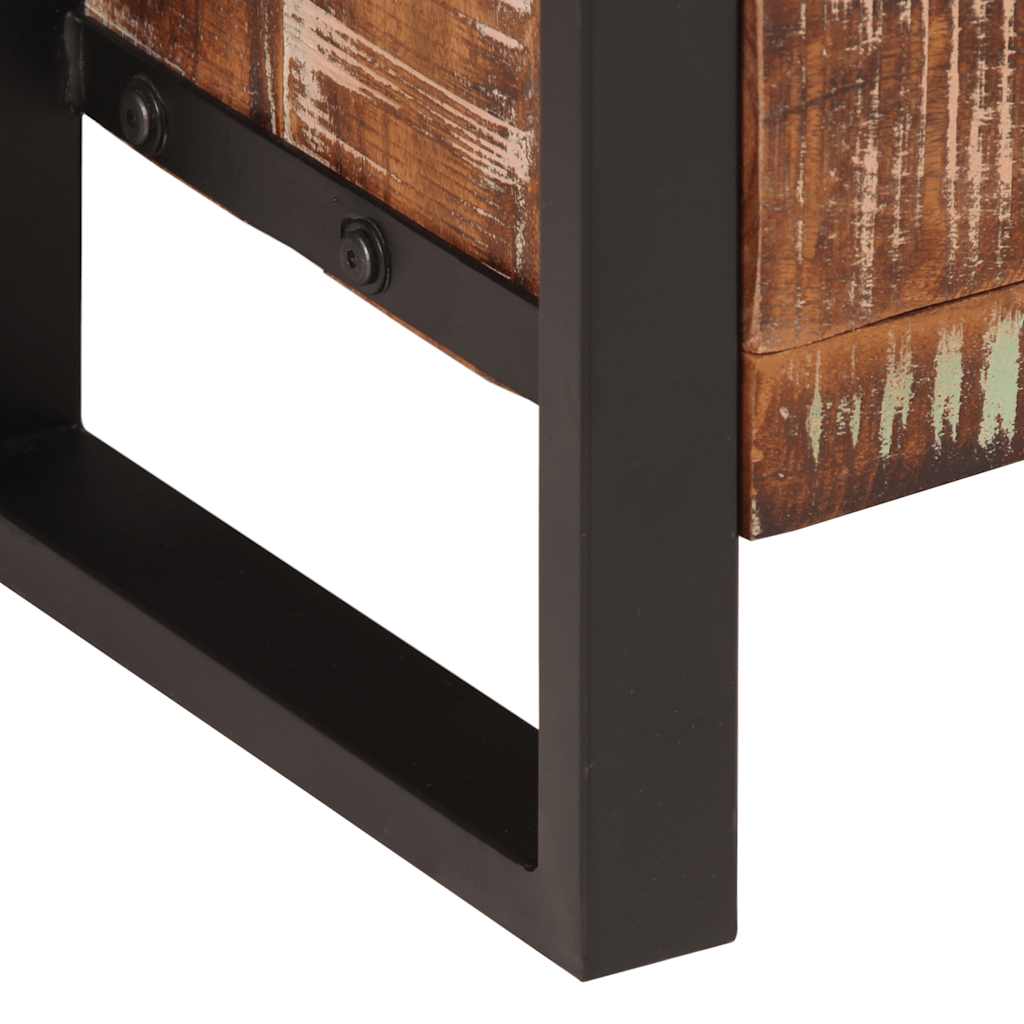 Boekenkast 118x30x200 cm massief gerecycled hout