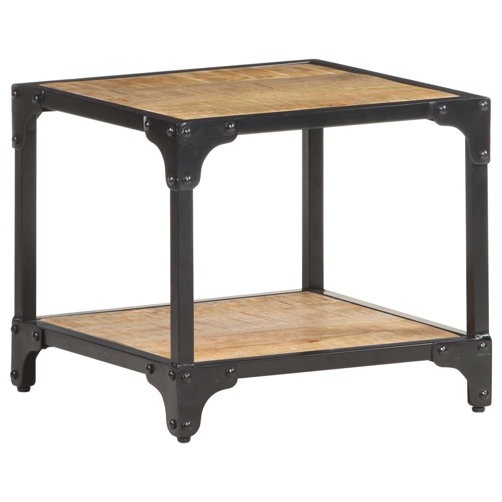 Salontafel 40x40x36 cm massief ruw mangohout is nu te koop bij PeponiXL, paradijselijk wonen!