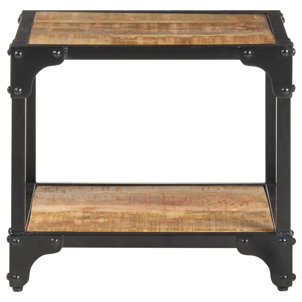 Salontafel 40x40x36 cm massief ruw mangohout is nu te koop bij PeponiXL, paradijselijk wonen!