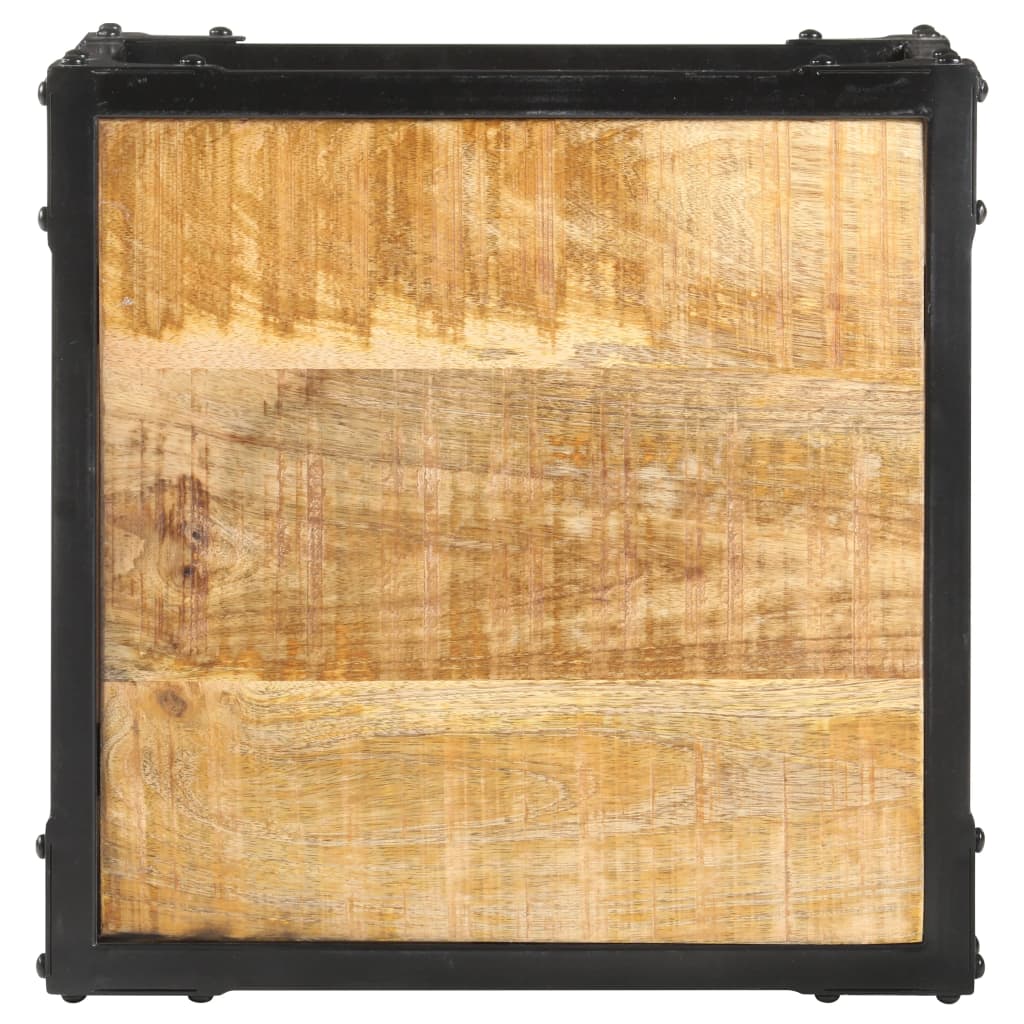 Salontafel 40x40x36 cm massief ruw mangohout is nu te koop bij PeponiXL, paradijselijk wonen!