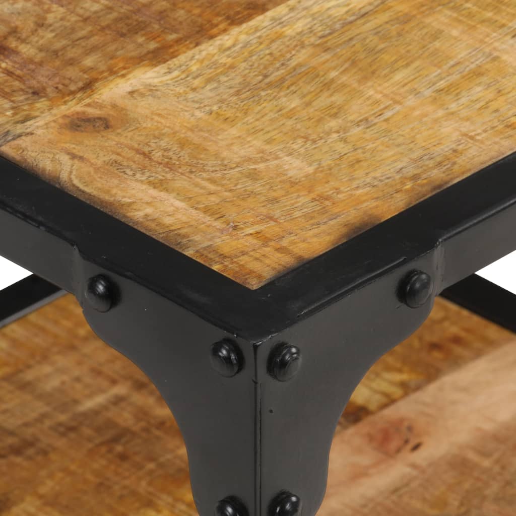 Salontafel 40x40x36 cm massief ruw mangohout is nu te koop bij PeponiXL, paradijselijk wonen!