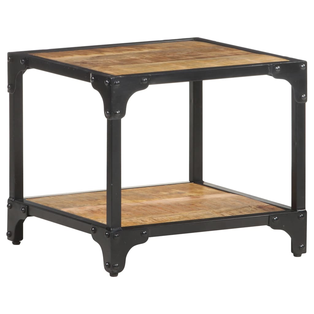 Salontafel 40x40x36 cm massief ruw mangohout is nu te koop bij PeponiXL, paradijselijk wonen!