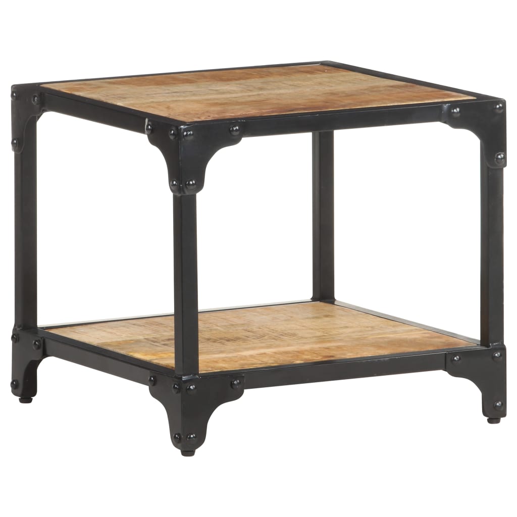 Salontafel 40x40x36 cm massief ruw mangohout is nu te koop bij PeponiXL, paradijselijk wonen!