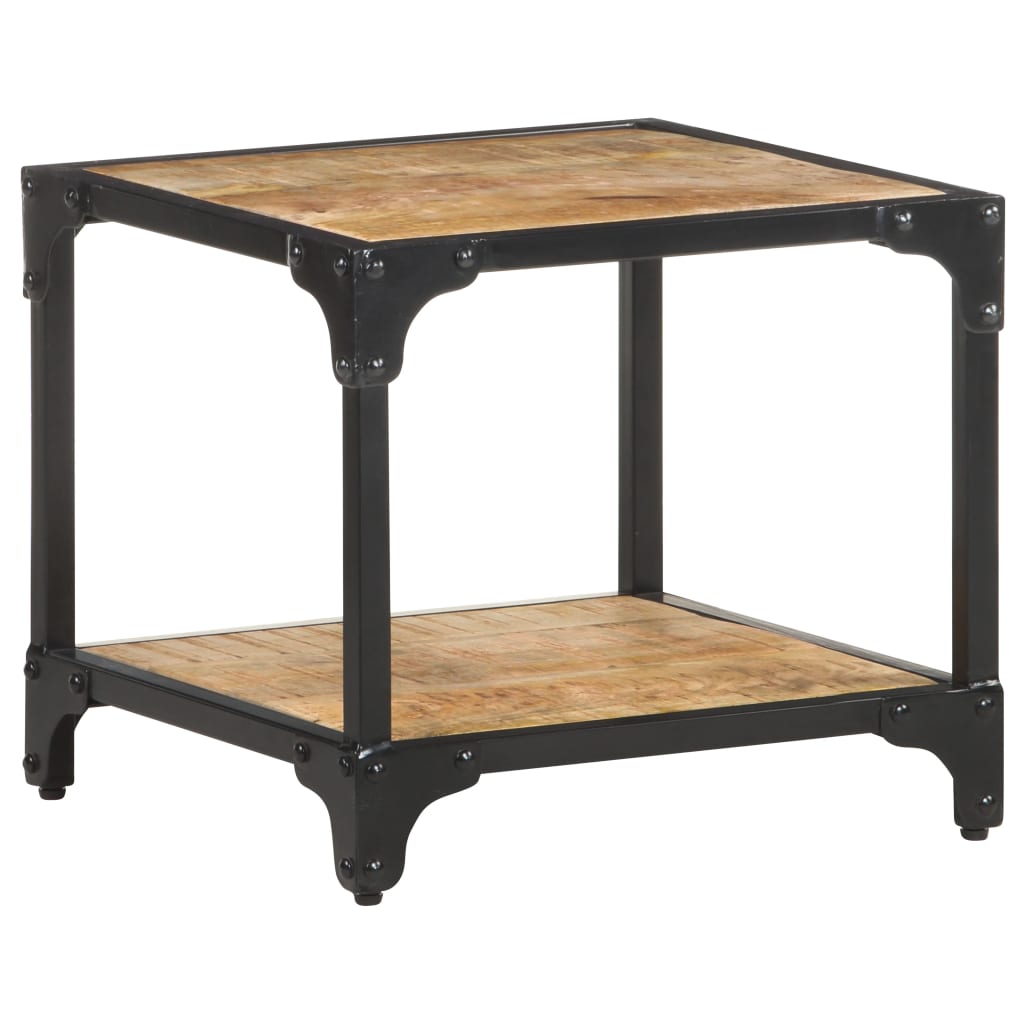 Salontafel 40x40x36 cm massief ruw mangohout is nu te koop bij PeponiXL, paradijselijk wonen!