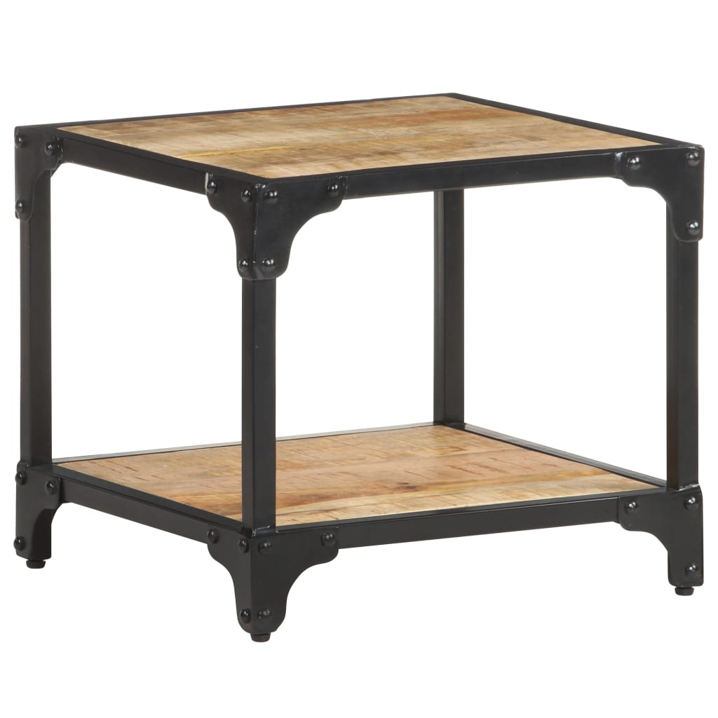 Salontafel 40x40x36 cm massief ruw mangohout is nu te koop bij PeponiXL, paradijselijk wonen!
