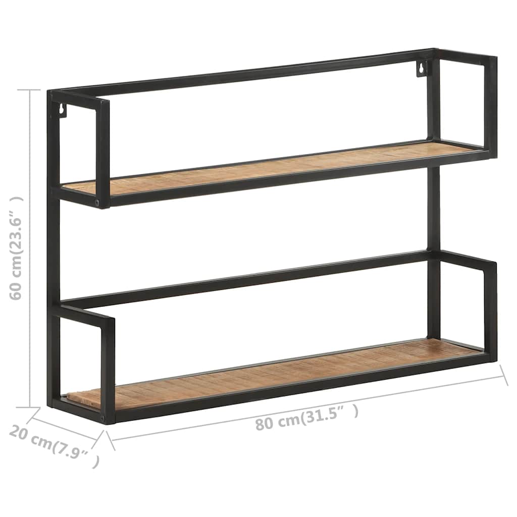 Wandrek 80x20x60 cm ruw mangohout is nu te koop bij PeponiXL, paradijselijk wonen!