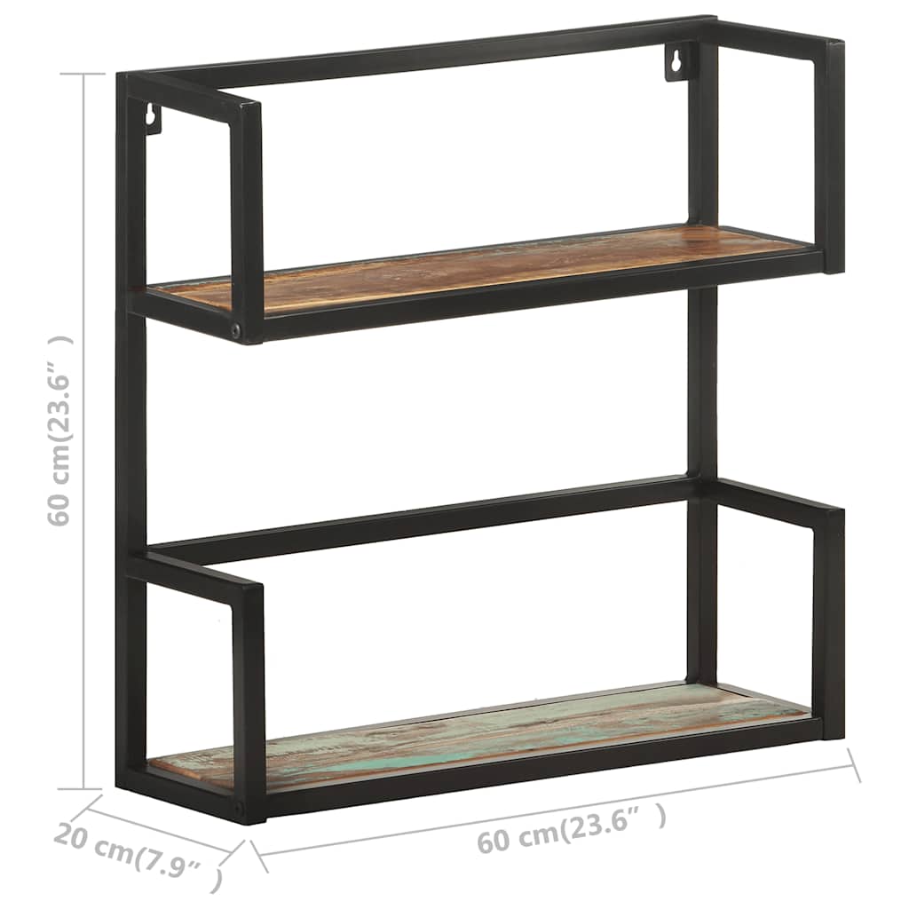 Wandrek 60x20x60 cm massief gerecycled hout