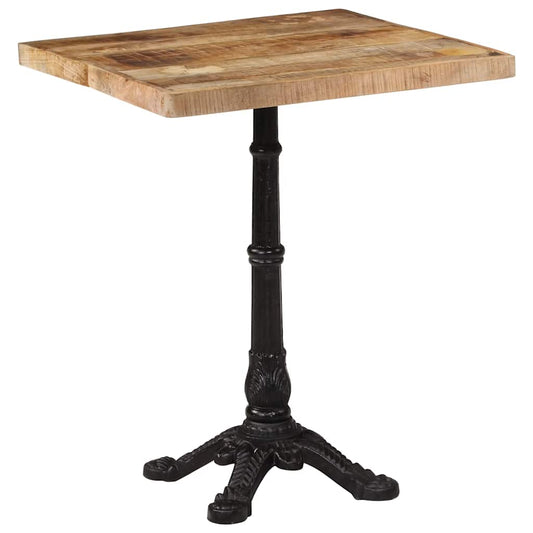 Bistrotafel 60x60x77 cm ruw mangohout is nu te koop bij PeponiXL, paradijselijk wonen!