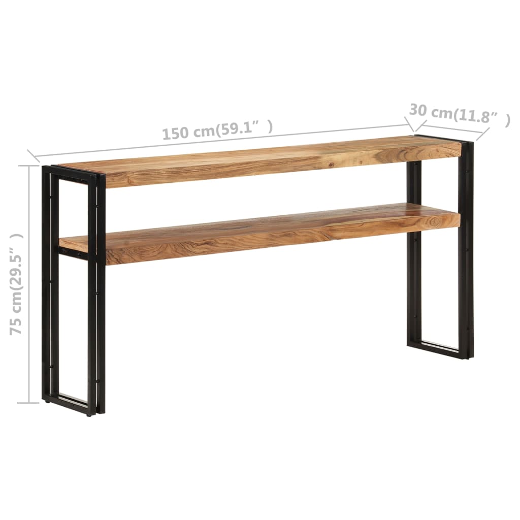 Wandtafel 150x30x75 cm massief acaciahout is nu te koop bij PeponiXL, paradijselijk wonen!