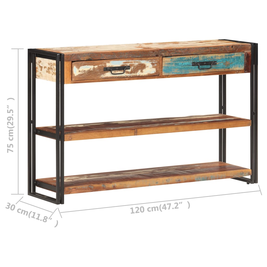 Dressoir 120x30x75 cm massief gerecycled hout is nu te koop bij PeponiXL, paradijselijk wonen!