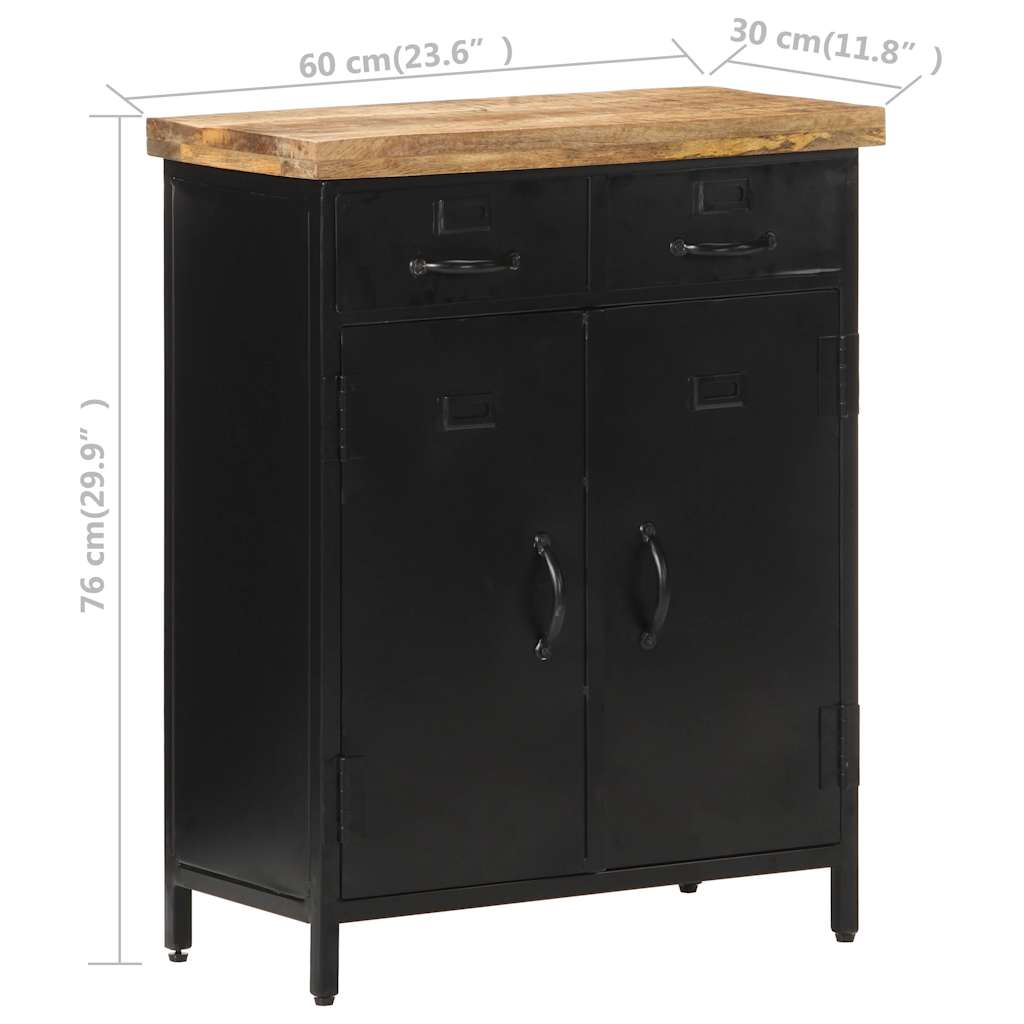 Dressoir 60x30x76 cm ruw mangohout is nu te koop bij PeponiXL, paradijselijk wonen!