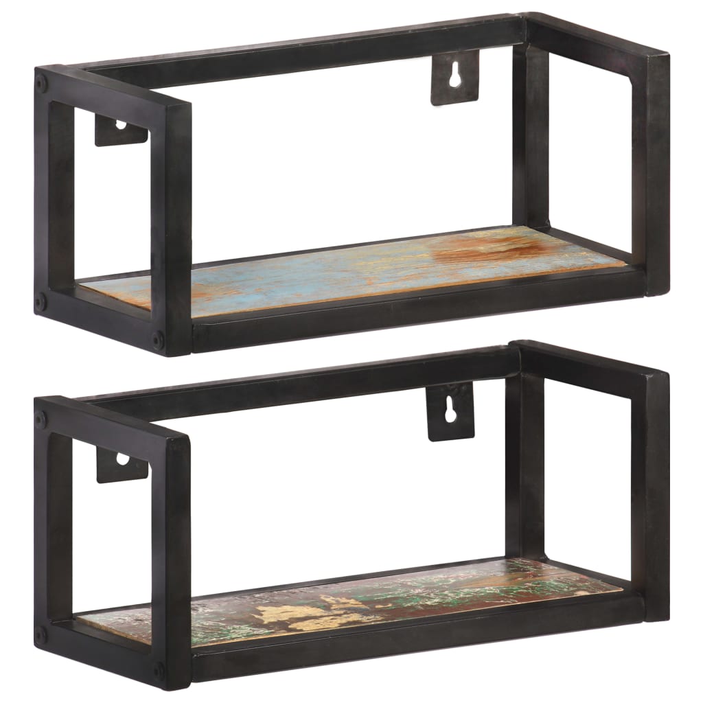 Wandschappen 2 st 40 cm massief gerecycled hout is nu te koop bij PeponiXL, paradijselijk wonen!