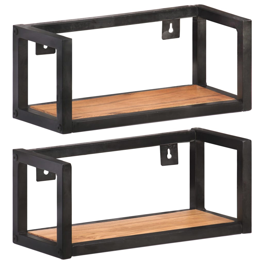 Wandschappen 2 st 40 cm massief acaciahout is nu te koop bij PeponiXL, paradijselijk wonen!