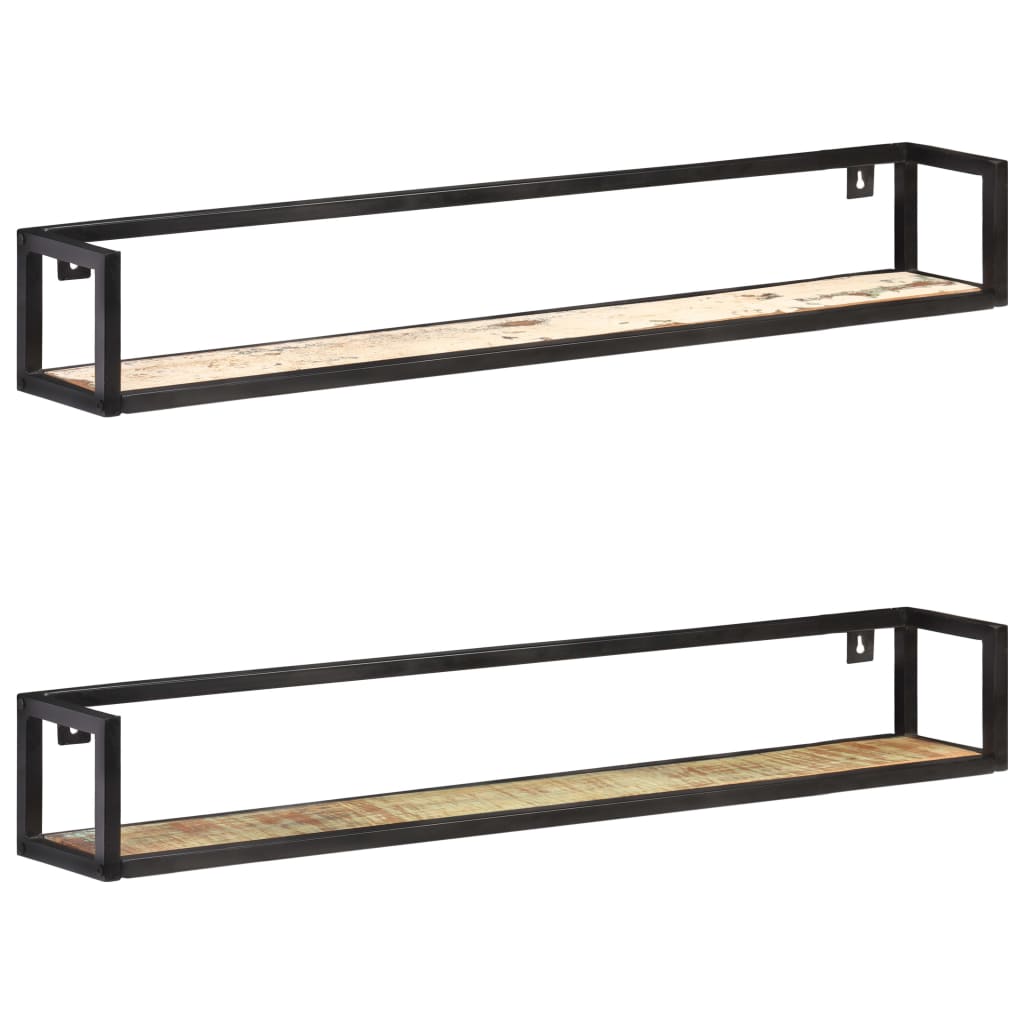 Wandschappen 2 st 120 cm massief gerecycled hout is nu te koop bij PeponiXL, paradijselijk wonen!