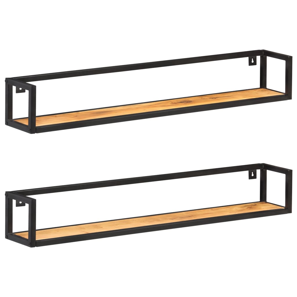 Wandschappen 2 st 120 cm massief acaciahout is nu te koop bij PeponiXL, paradijselijk wonen!
