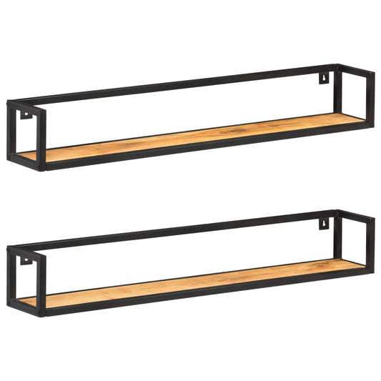 Wandschappen 2 st 120 cm massief acaciahout is nu te koop bij PeponiXL, paradijselijk wonen!