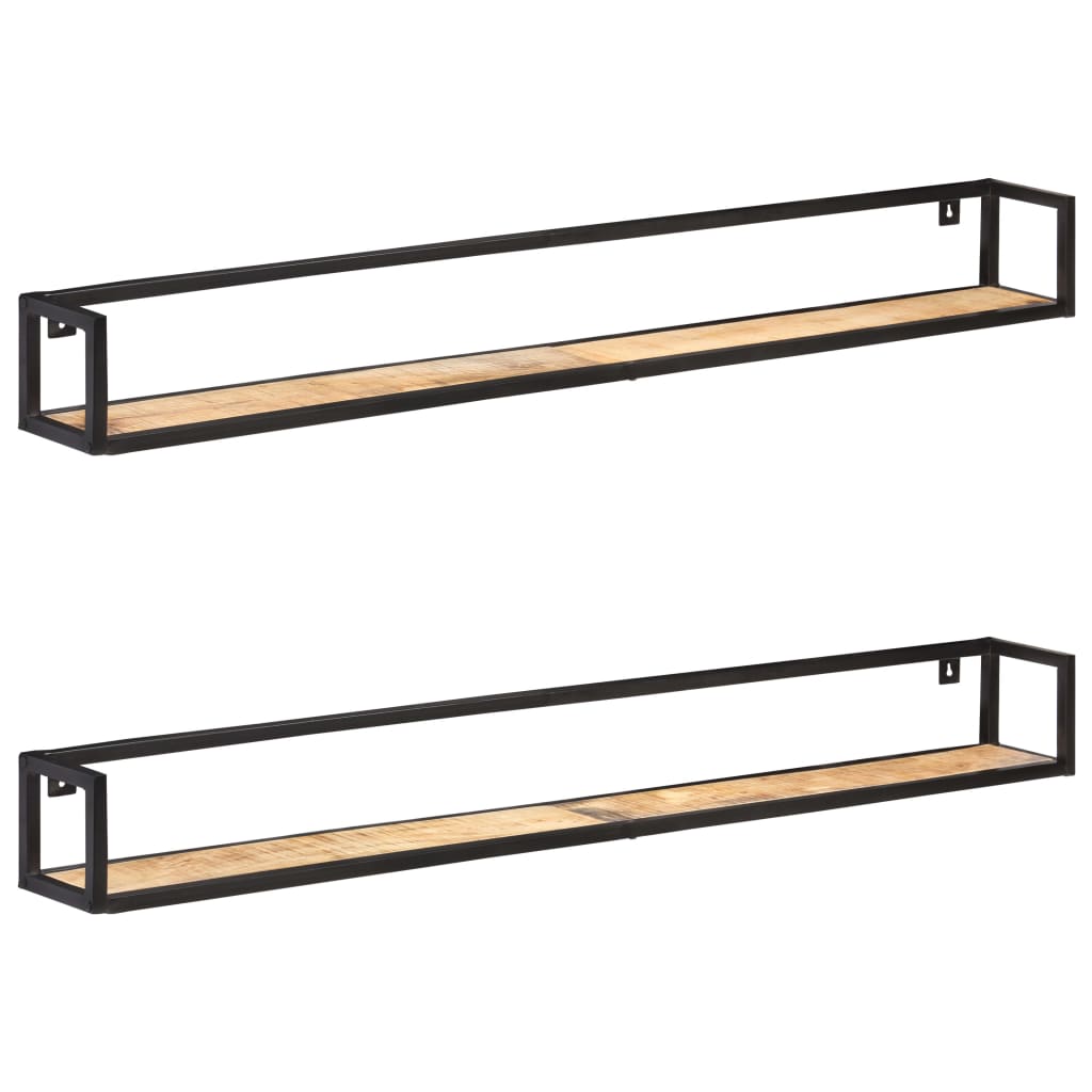 Wandschappen 2 st 160 cm ruw mangohout is nu te koop bij PeponiXL, paradijselijk wonen!