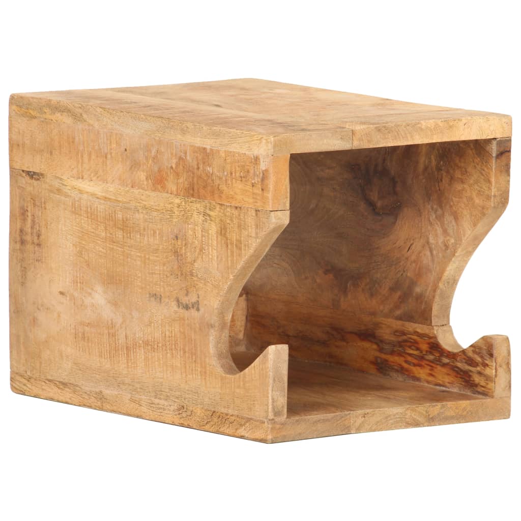 Wandfietsenrek 35x25x25 cm massief ruw mangohout is nu te koop bij PeponiXL, paradijselijk wonen!