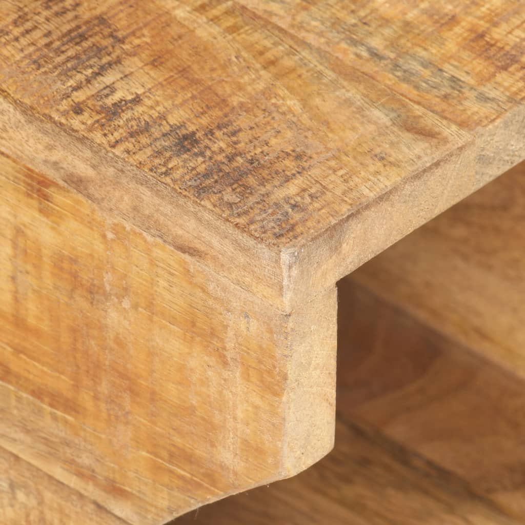 Wandfietsenrek 35x25x25 cm massief ruw mangohout is nu te koop bij PeponiXL, paradijselijk wonen!